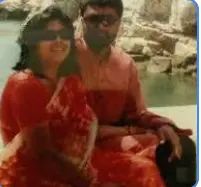 deepaka chaurasia's image with his wife