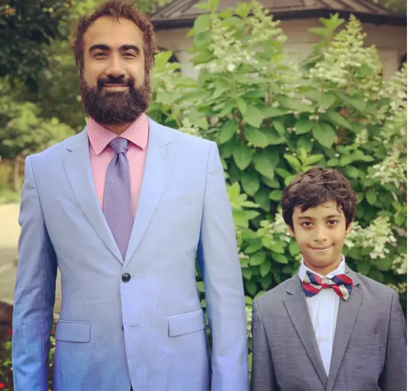 A heartwarming image of Ranvir Shorey with his son.