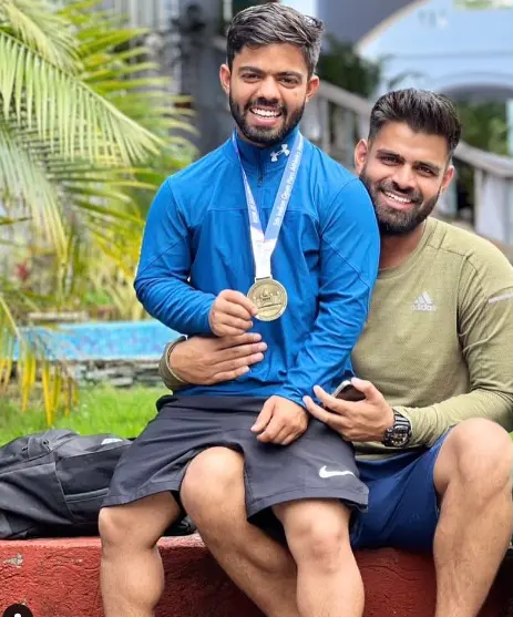 "Navdeep Singh, para-athlete, demonstrating strength and fitness through his well-maintained athletic weight."